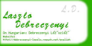 laszlo debreczenyi business card